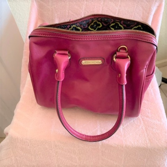Anne Klein Handbags - Anne Klein Stylish Hot Pink Handbag Gold Logo